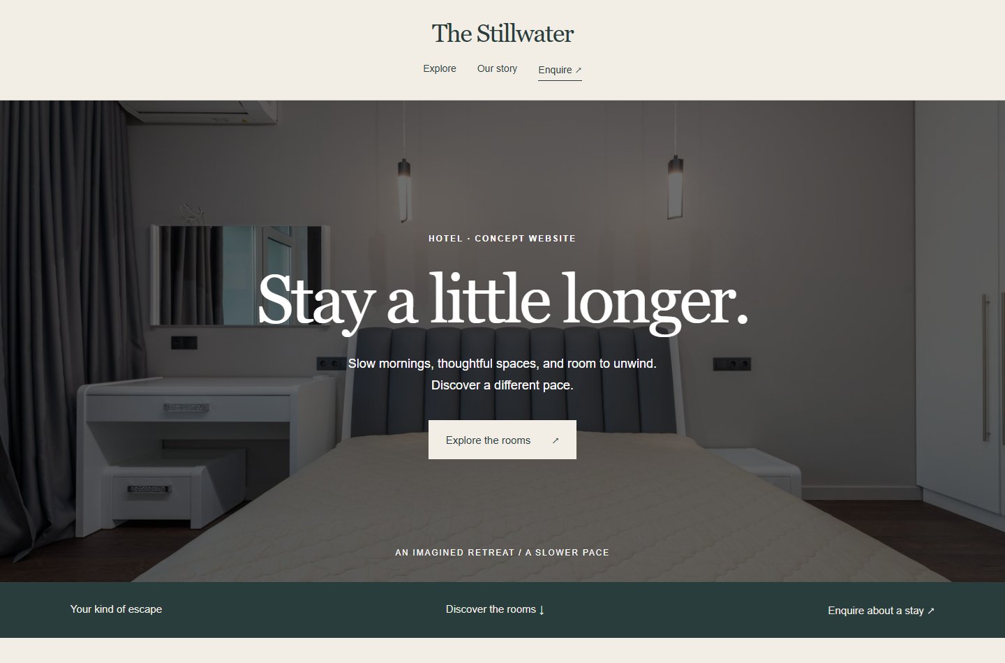 Desktop website preview of The Stillwater