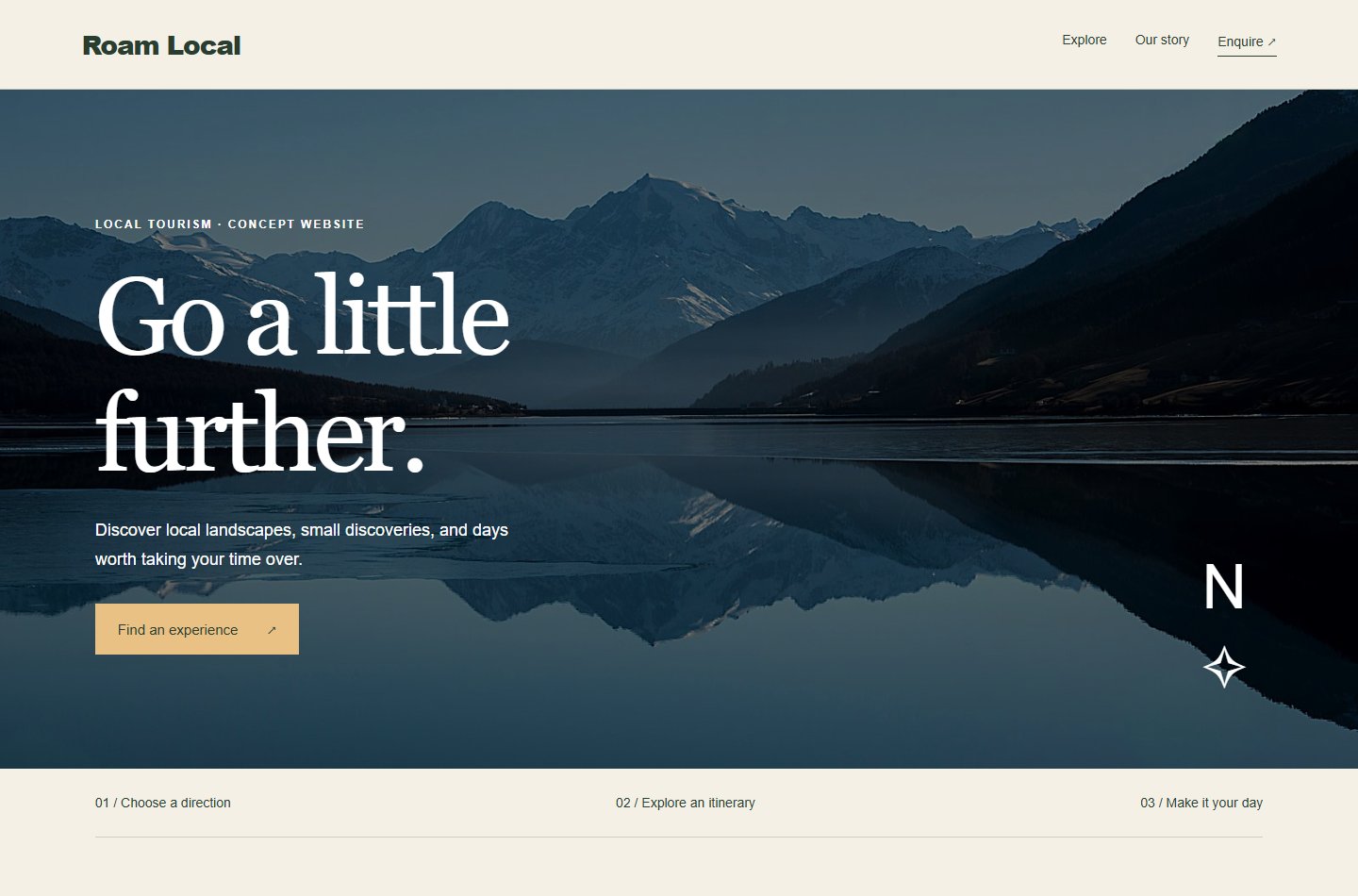 Desktop website preview of Roam Local